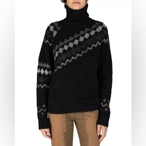 Derek Lam 10 Crosby grammer Diagonal Turtleneck Sweater size small